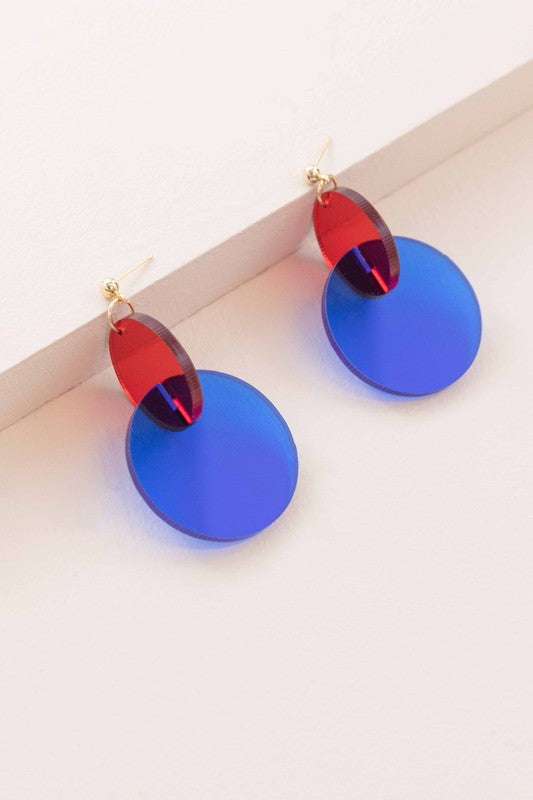 Clear Color Pop Drop Earrings