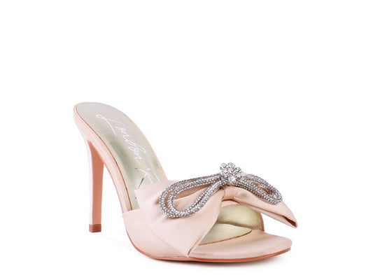 Crystal Elegance Bow Sandals"