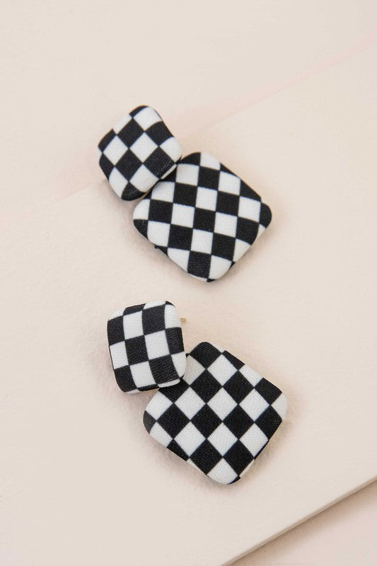 Fabric Finesse Textile Drop Earrings