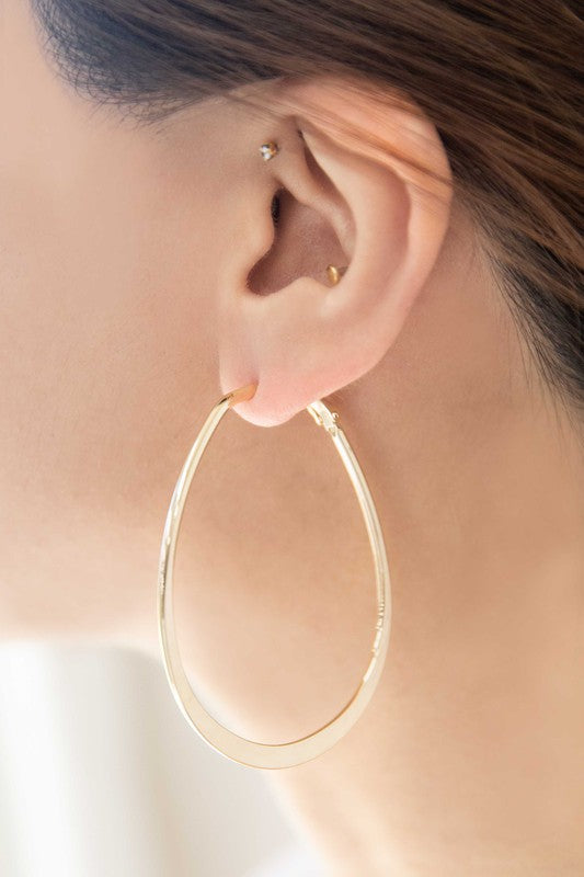 Asymmetrical Abstract Shapes Hoop Earrings