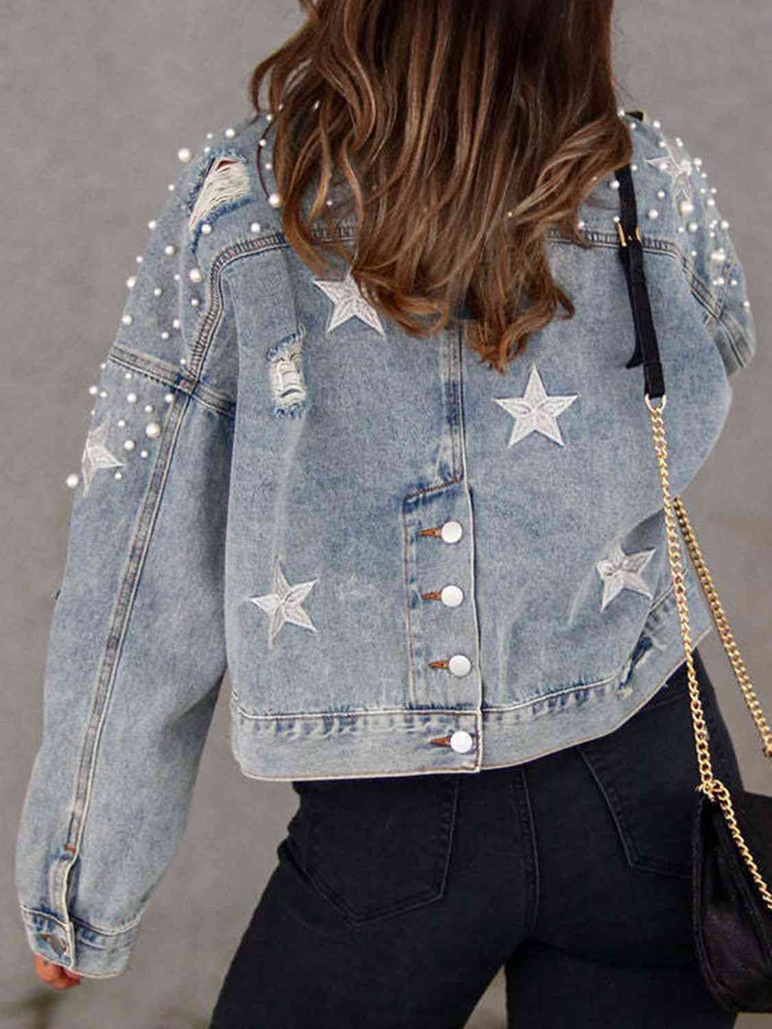 Punky's Pearl-Infused Denim Delight Jacket