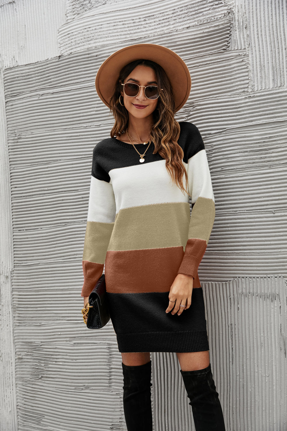 Striped Dreams Sweater Dress
