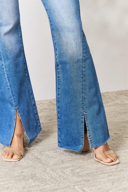 Slit Flare Jeans