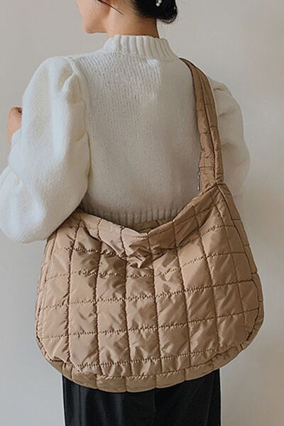 Oversized Quilted Glam Tote