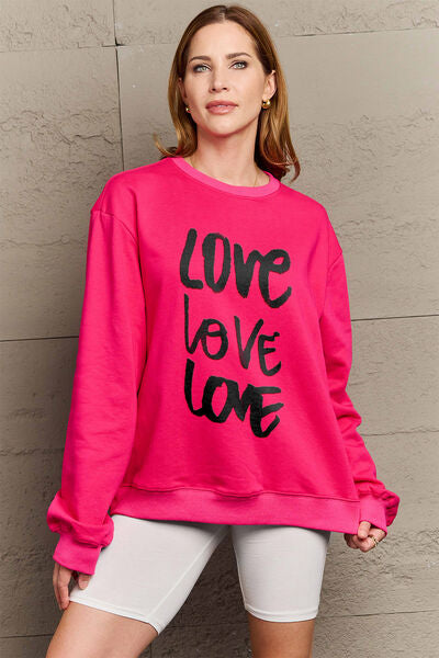 LOVE LOVE LOVE Round Neck Sweatshirt