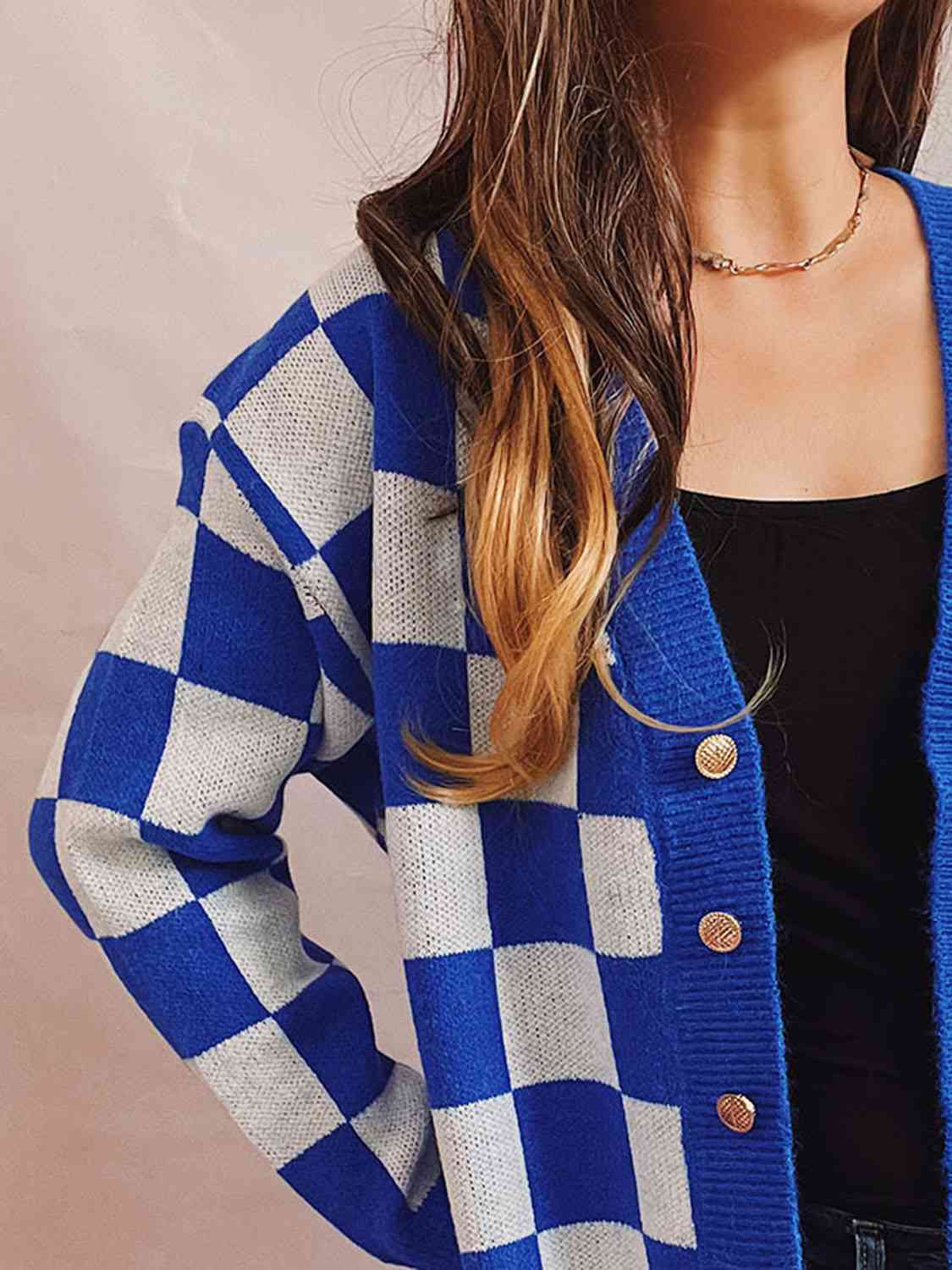 CheckMate Charmer Button-Up Cardigan