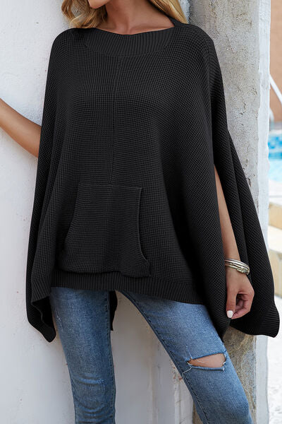Pocketed Perfection Cape Sweater