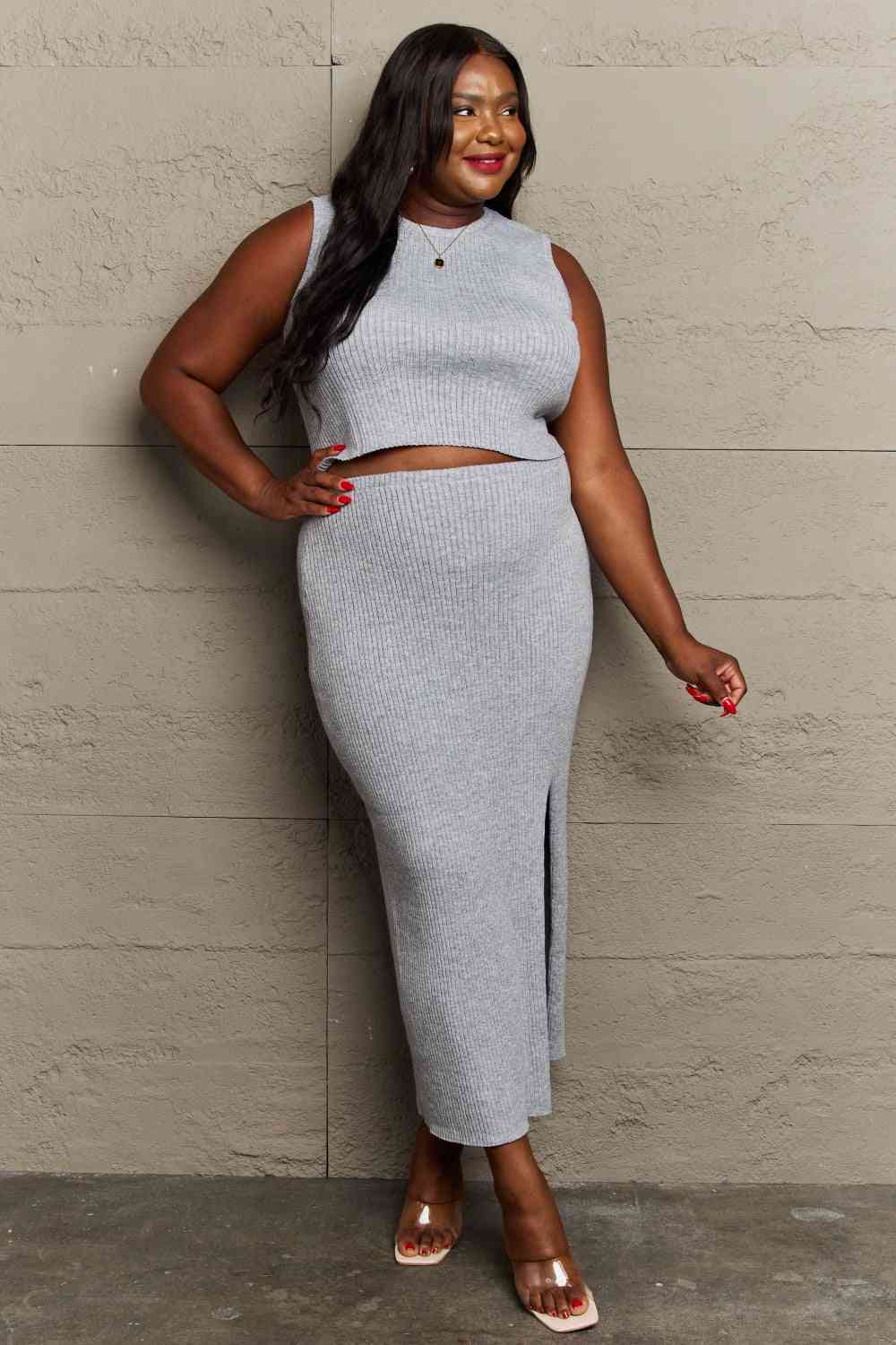 All That Fitted Two-Piece Skirt Set