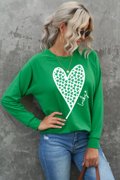 Sweetheart Embrace Round Neck Sweater