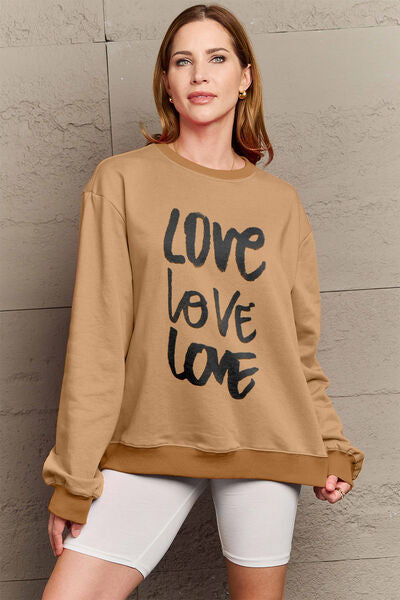 LOVE LOVE LOVE Round Neck Sweatshirt