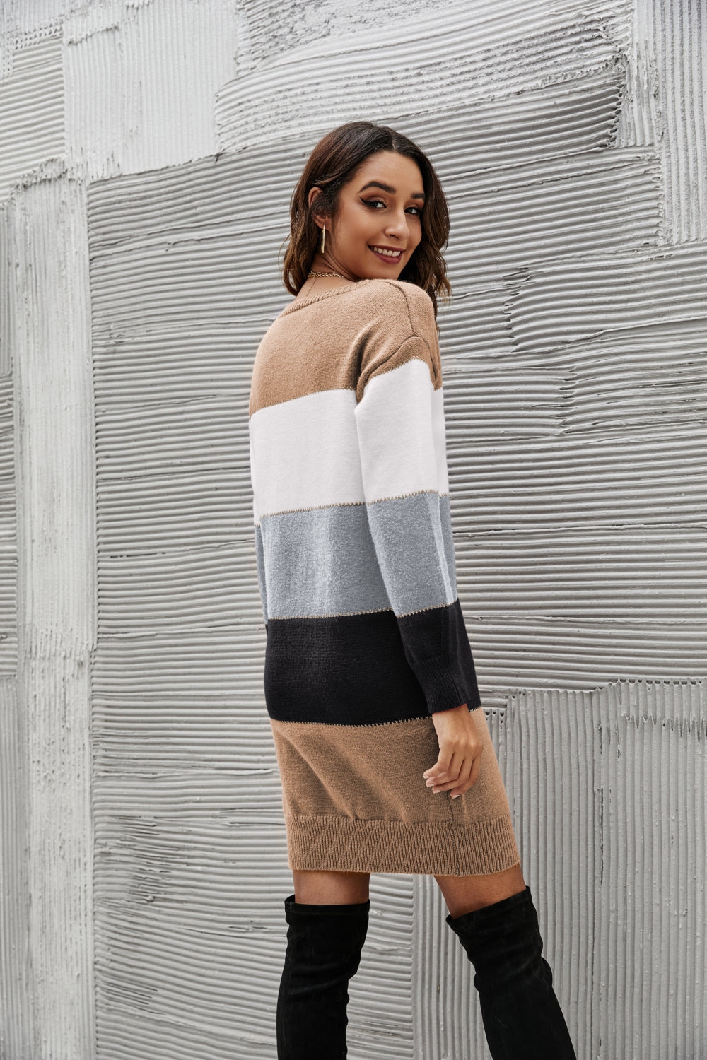 Striped Dreams Sweater Dress