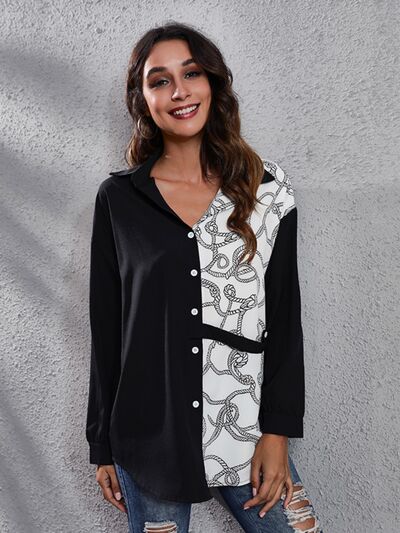 Chic Contrast Allure Shirt