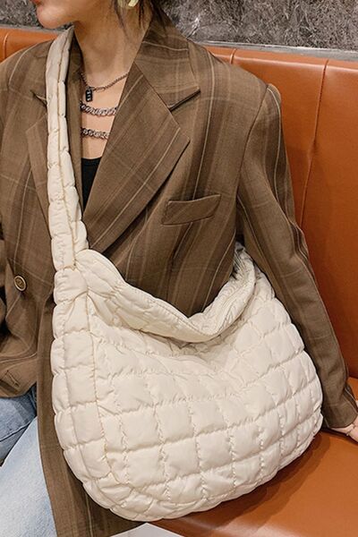 Oversized Quilted Glam Tote