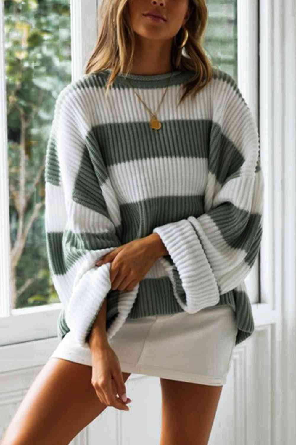 Chunky Stripes Cozy Vibes Sweater