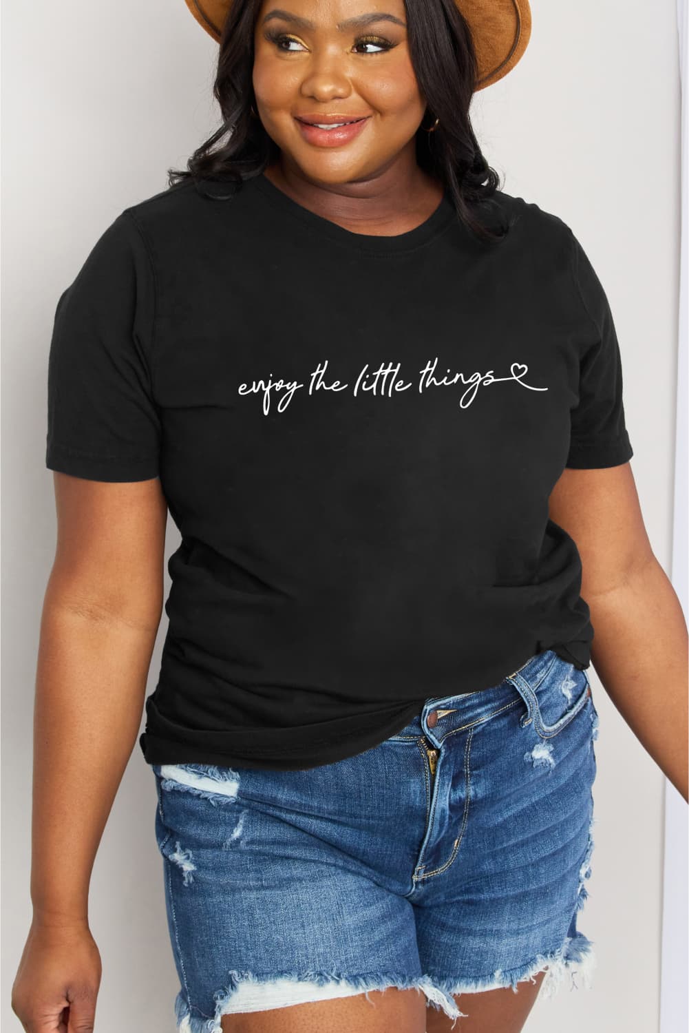 ENJOY THE LITTLE THINGS Graphic Cotton Tee