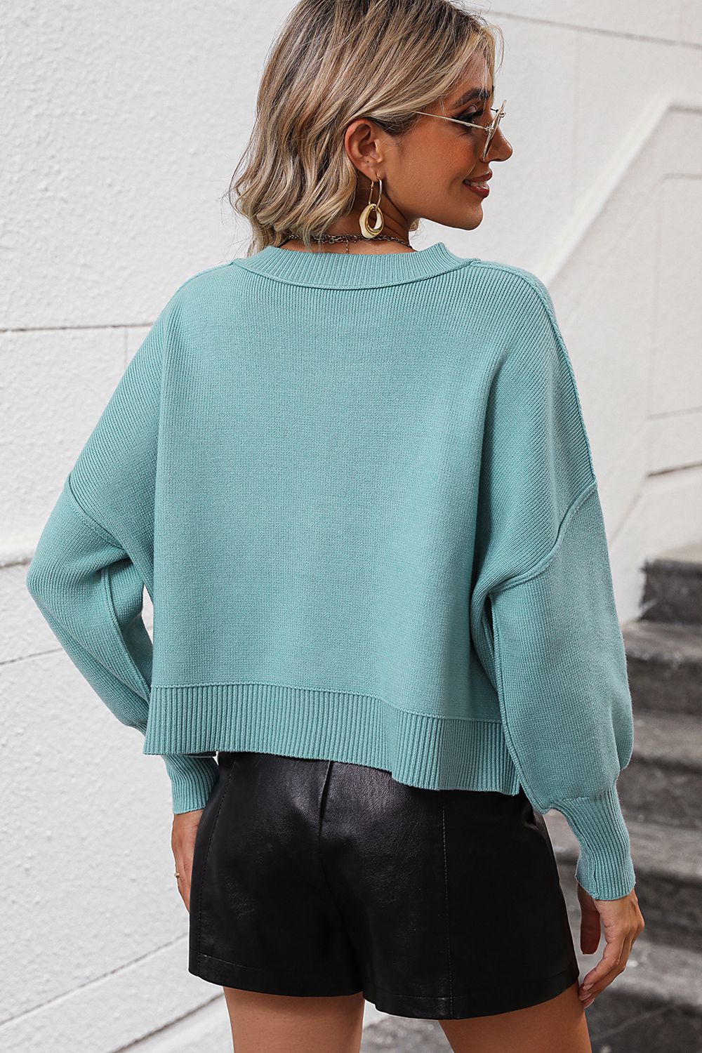 Round & Relaxed Dropped Shoulder Sweater